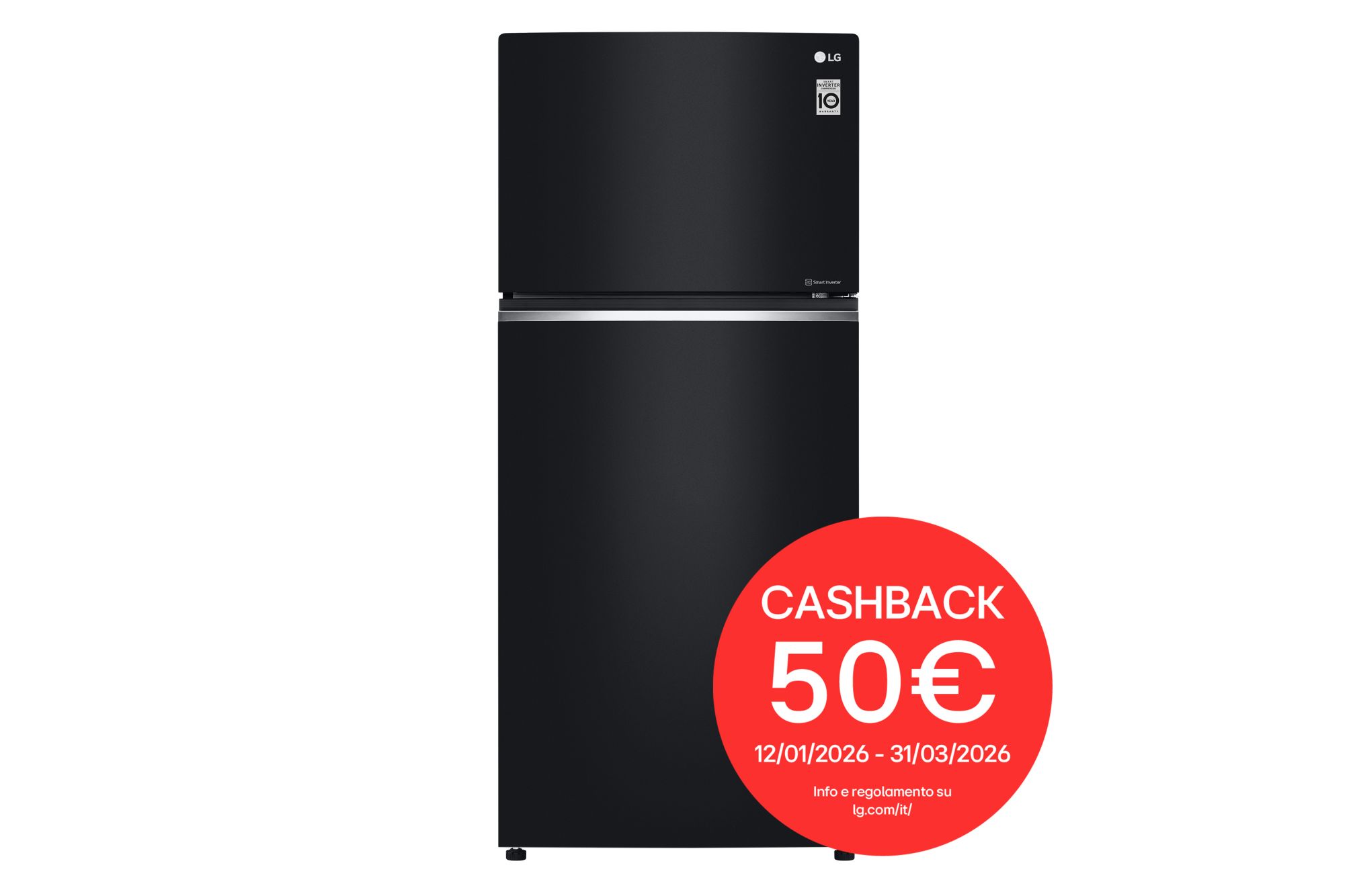 Foto frontale del frigorifero LG GTB744BMBED